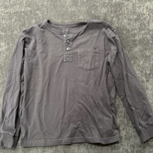 NWOT GAP Gray Long Sleeve Henley Tee